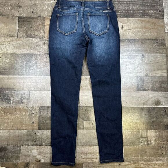 KanCan Women’s Size 28 Estilo Mid Rise Skinny Jeans Blue Dark Wash Denim Stretch - Picture 7 of 8